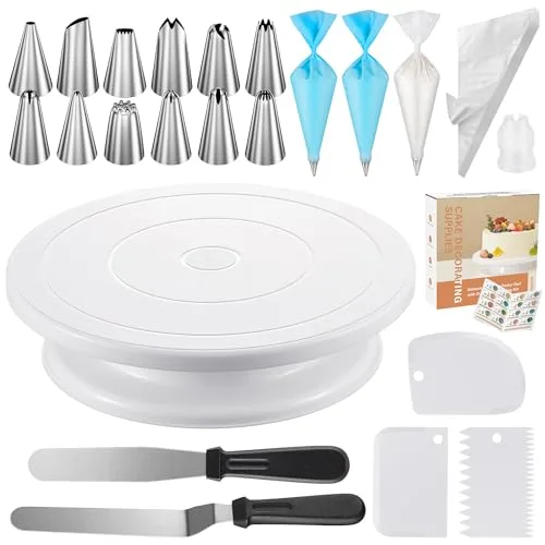 Kootek cake decorating turntable kit