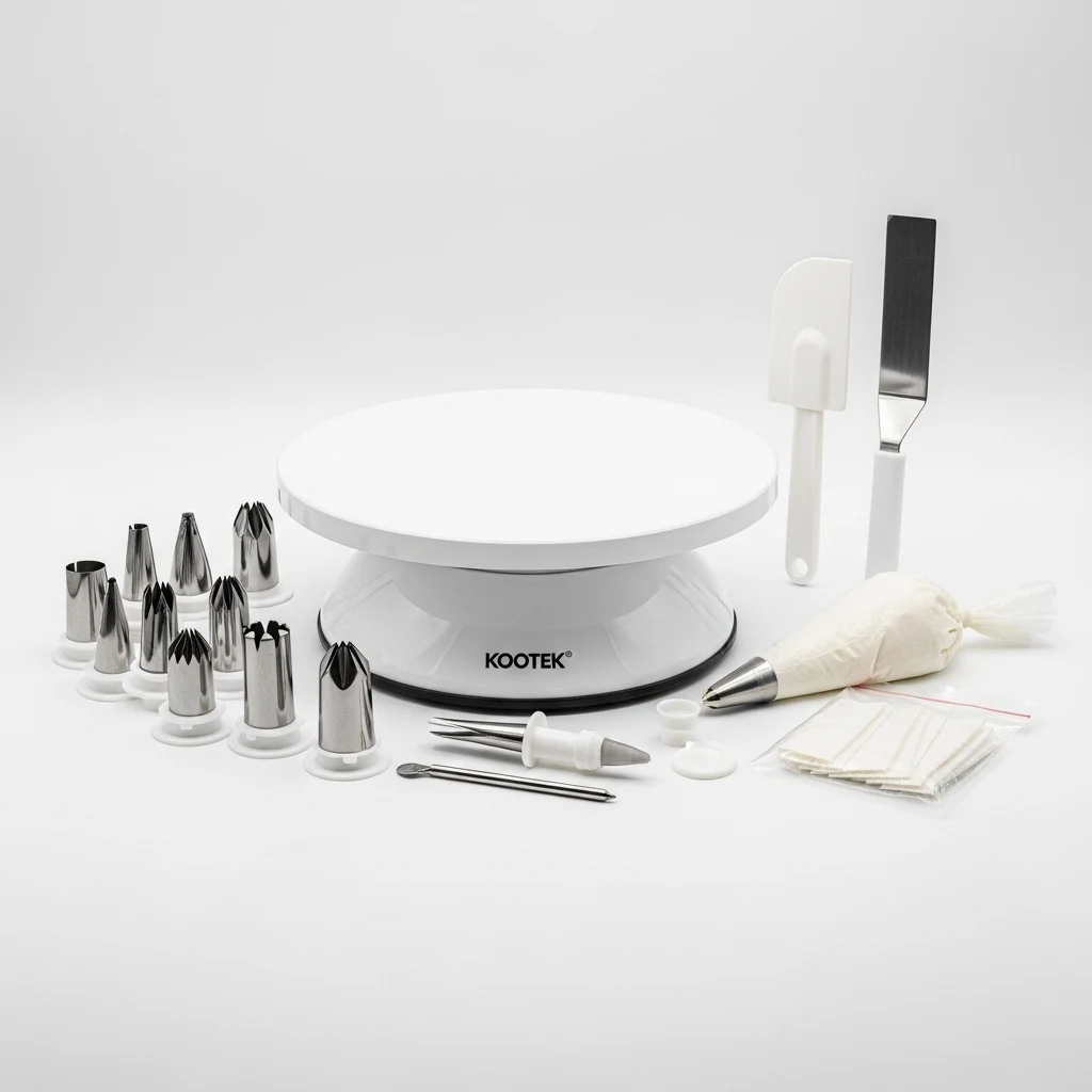 Kootek cake decorating turntable kit thumbnail 3
